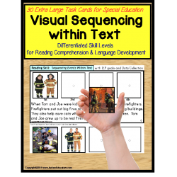 Sequencing Events with Text and Pictures Task Cards for Autism/Special Education